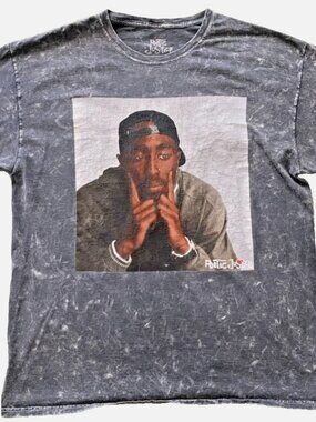 Poetic Justice Tupac Acid Wash T Shirt
